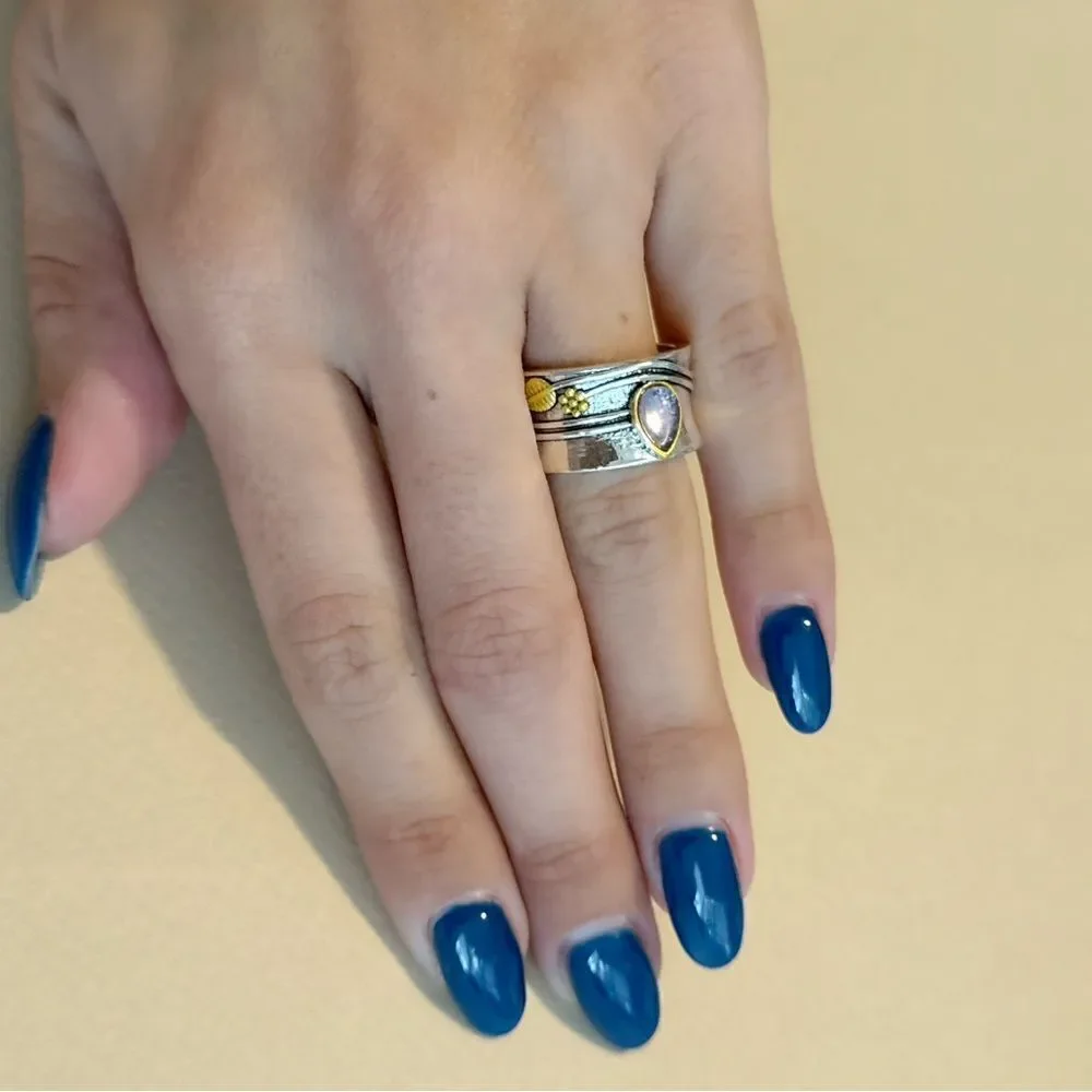 Boho crystal ring M1072